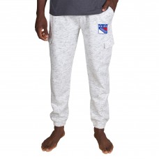 New York Rangers Concepts Sport Alley Fleece Cargo Pants - White/Charcoal