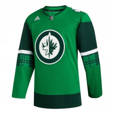 Игровая джерси Winnipeg Jets adidas 2023 St. Patricks Day Primegreen - Kelly Green