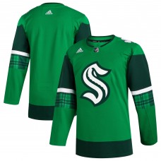 Игровая джерси Seattle Kraken adidas 2023 St. Patrick's Day Primegreen Authentic - Kelly Green