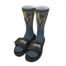 Vegas Golden Knights ISlide Socks & Slide Sandals Bundle - Gray