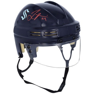 Шлем Jamie Oleksiak Seattle Kraken Fanatics Authentic Autographed Deep Sea Blue Mini