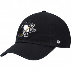 Pittsburgh Penguins 47 Logo Clean Up Adjustable Hat - Black