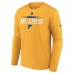 Футболка St. Louis Blues Fanatics Authentic Pro Core Collection Prime Wordmark Long Sleeve - Gold