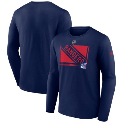 Футболка с длинным рукавом New York Rangers Fanatics Authentic Pro Core Collection Secondary - Navy