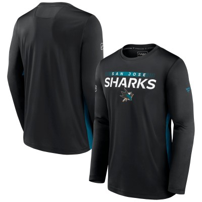 Футболка с длинным рукавом San Jose Sharks Authentic Pro Rink Performance - Black