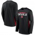 New Jersey Devils Fanatics Black Authentic Pro Rink Performance Long Sleeve T-Shirt