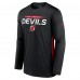 New Jersey Devils Fanatics Black Authentic Pro Rink Performance Long Sleeve T-Shirt