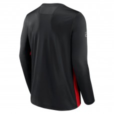 New Jersey Devils Fanatics Black Authentic Pro Rink Performance Long Sleeve T-Shirt