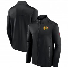 Chicago Blackhawks Authentic Pro Rink Fleece Full-Zip Jacket - Black