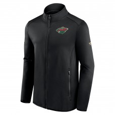 Minnesota Wild Authentic Pro Rink Fleece Full-Zip Jacket - Black