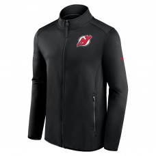 New Jersey Devils Authentic Pro Rink Fleece Full-Zip Jacket - Black
