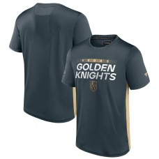 Vegas Golden Knights Authentic Pro Rink Tech T-Shirt - Gray/Gold
