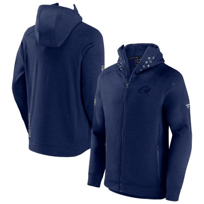 Толстовка на молнии Columbus Blues Authentic Pro Road Tech - Heather Navy