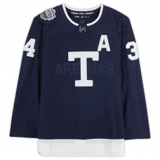 Игровая джерси Autographed Toronto Maple Leafs Auston Matthews Fanatics Authentic Navy 2022 Heritage Classic adidas Authentic