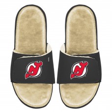 Шлепки New Jersey Devils ISlide Faux Fur Slide - Black/Tan