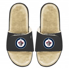 Шлепки Шлепки Winnipeg Jets ISlide Faux Fur Slide - Black/Tan