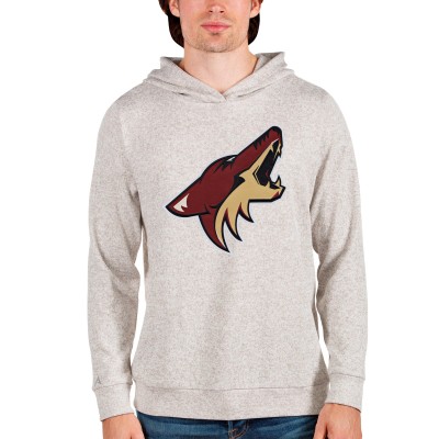 Толстовка с капюшоном Arizona Coyotes Antigua Absolute - Oatmeal - оригинальные толстовки Аризона Койотис