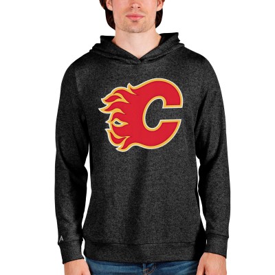 Толстовка Calgary Flames Antigua Absolute - Heathered Black