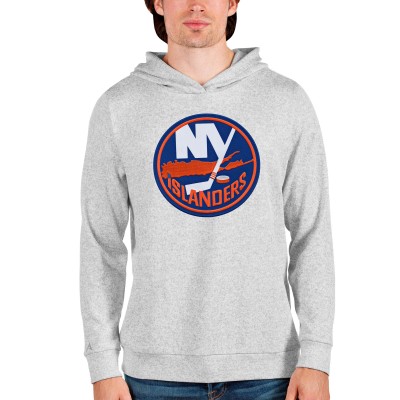 Толстовка с капюшоном New York Islanders Antigua Absolute - Heathered Gray