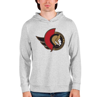Толстовка с капюшоном Ottawa Senators Antigua Absolute - Heathered Gray