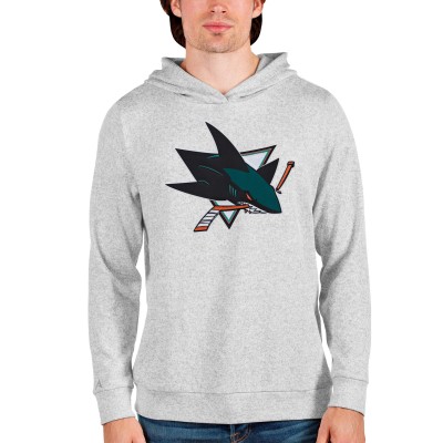Толстовка с капюшоном San Jose Sharks Antigua Absolute - Heathered Gray