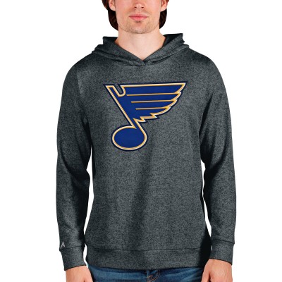 Толстовка с капюшоном St. Louis Blues Antigua Absolute - Heathered Charcoal