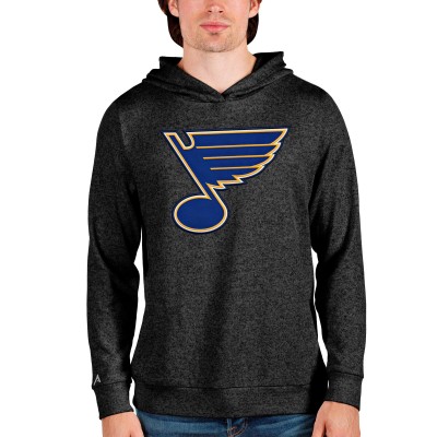 Толстовка с капюшоном St. Louis Blues Antigua Absolute - Heathered Black