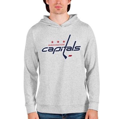 Толстовка с капюшоном Washington Capitals Antigua Absolute - Heathered Gray