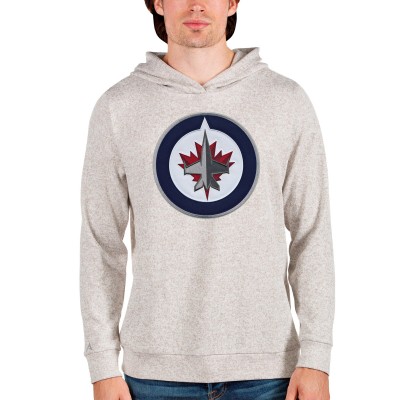 Толстовка с капюшоном Winnipeg Jets Antigua Absolute - Oatmeal