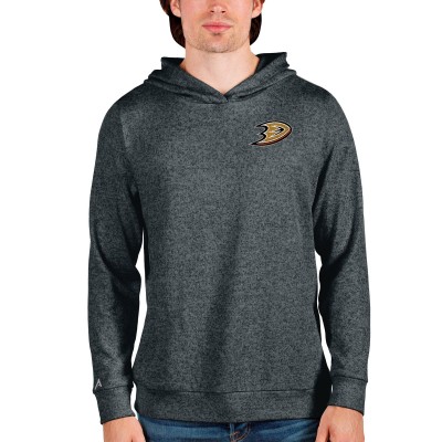 Толстовка с капюшоном Anaheim Ducks Antigua Team Absolute - Heathered Charcoal - оригинальные толстовки Анахайм Дакс