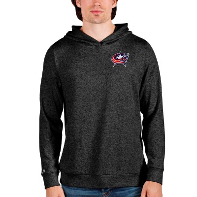 Толстовка с капюшоном Columbus Blue Jackets Antigua Team Absolute - Black - оригинальные толстовки Коламбус Блю Джекетс