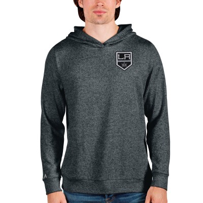 Толстовка с капюшоном Los Angeles Kings Antigua Team Absolute - Heathered Charcoal - оригинальные толстовки Лос-Анджелес Кингз