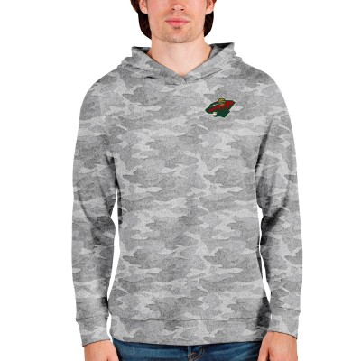 Толстовка с капюшоном Minnesota Wild Antigua Team Absolute - Camo - оригинальные толстовки Миннесота Уайлд
