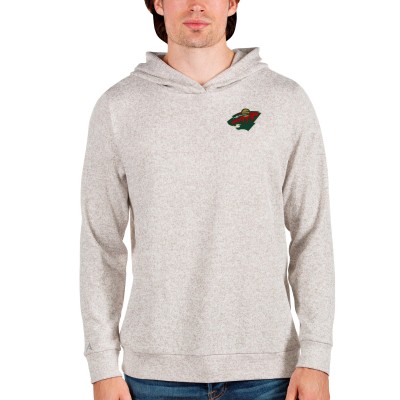 Толстовка с капюшоном Minnesota Wild Antigua Team Absolute - Oatmeal - оригинальные толстовки Миннесота Уайлд