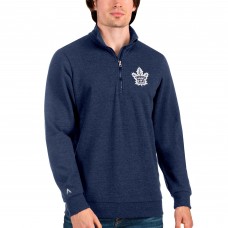 Кофта на короткой молнии Toronto Maple Leafs Antigua Action - Heathered Navy