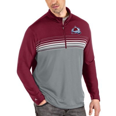Кофта на молнии Colorado Avalanche Antigua Pace - Burgundy/Gray