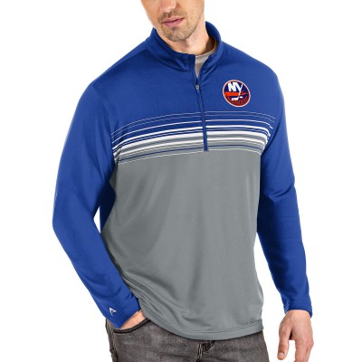 Кофта на молнии New York Islanders Antigua Pace - Royal/Gray