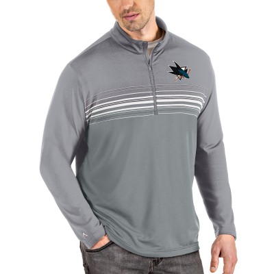 Кофта на молнии San Jose Sharks Antigua Pace - Gray
