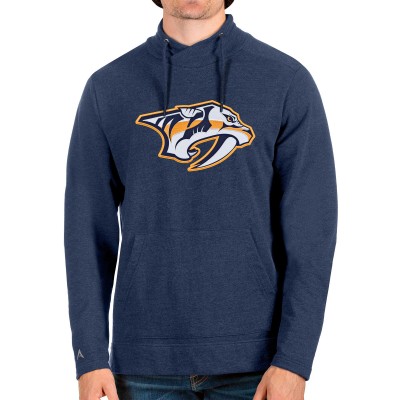 Кофта Nashville Predators Antigua Reward Crossover Neckline - Heathered Navy