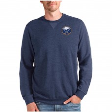 Buffalo Sabres Antigua Reward Crewneck Pullover Sweatshirt - Heathered Navy