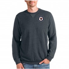 Winnipeg Jets Antigua Reward Crewneck Pullover Sweatshirt - Heathered Charcoal