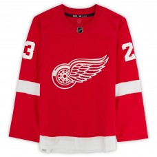Autographed Detroit Red Wings Lucas Raymond Fanatics Authentic Red adidas Authentic Jersey