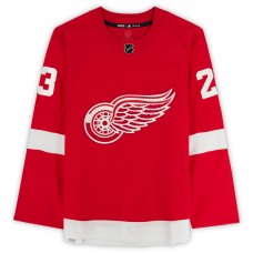 Autographed Detroit Red Wings Lucas Raymond Fanatics Authentic Red adidas Authentic Jersey with NHL Debut 10/14/21 Inscription