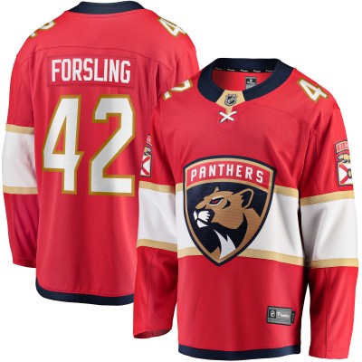 Игровая джерси Gustav Forsling Florida Panthers Home Breakaway Player - Red