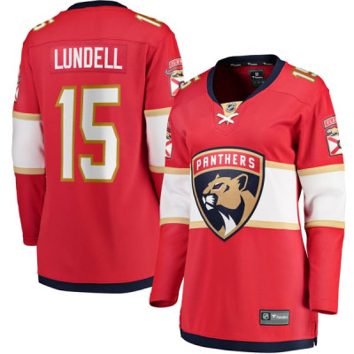 Женская джерси Florida Panthers Anton Lundell Fanatics Red Home Breakaway