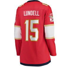 Женская джерси Florida Panthers Anton Lundell Fanatics Red Home Breakaway