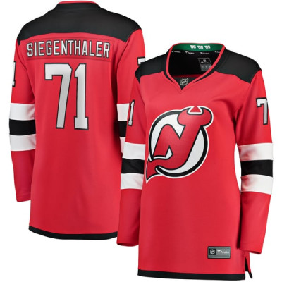Женская джерси New Devils Jonas Siegenthaler Fanatics Red Home Breakaway