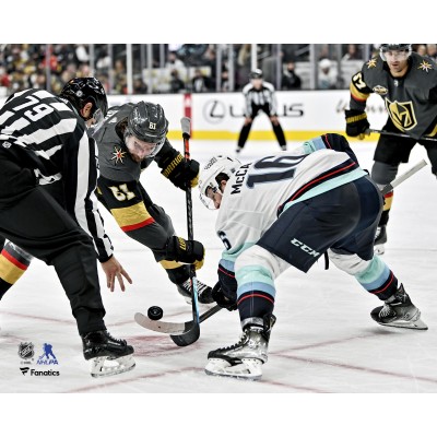 Unsigned Seattle Kraken Jared McCann Fanatics Authentic Faceoff Photograph