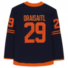 Игровая джерси Autographed Edmonton Oilers Leon Draisaitl Fanatics Authentic Navy Fanatics Alternate Breakaway