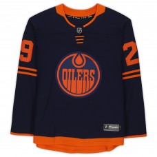 Игровая джерси Autographed Edmonton Oilers Leon Draisaitl Fanatics Authentic Navy Fanatics Alternate Breakaway